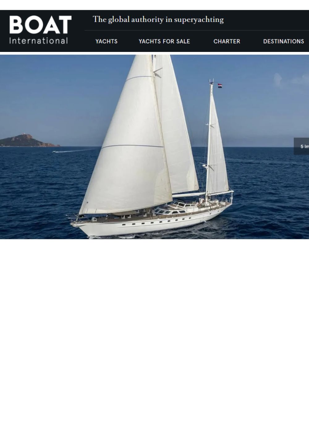 ALTAIR sailing yacht presented by Boat International magazine